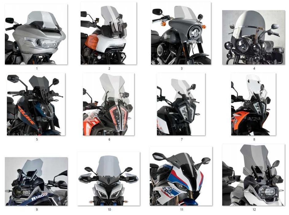 Ветровик стекло Harley-Davidson BMW KTM Triumph Honda Suzuki Kawasaki