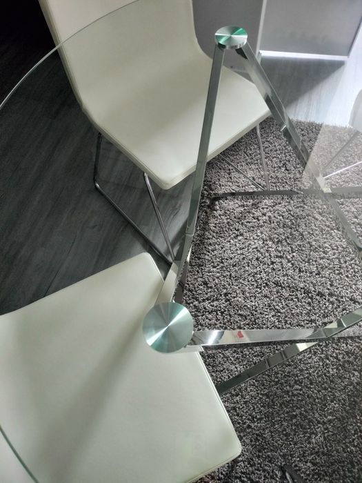 Mesa de jantar nova tampo de cristal