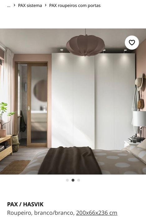 Roupeiro de 2 portas deslizantes