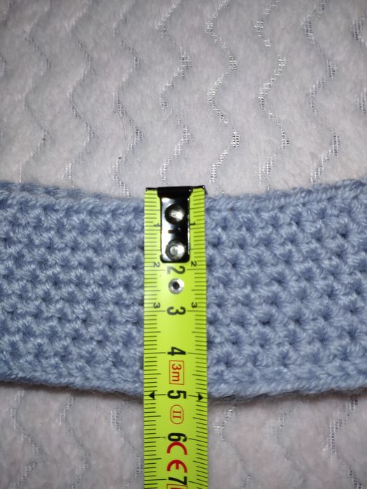 Szara opaska handmade rękodzieło