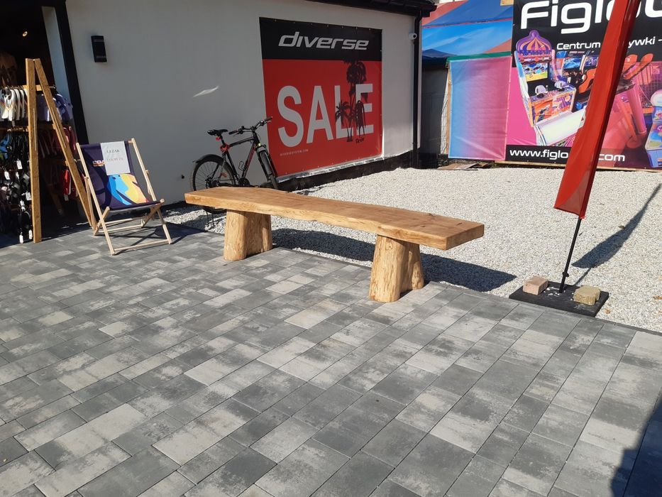 Ławka dębowa solidna