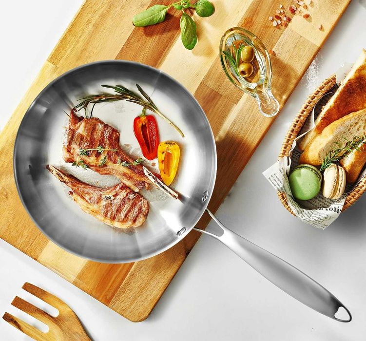 Сковорода из нержавеющей стали 304, антипригарная сковорода для жарки