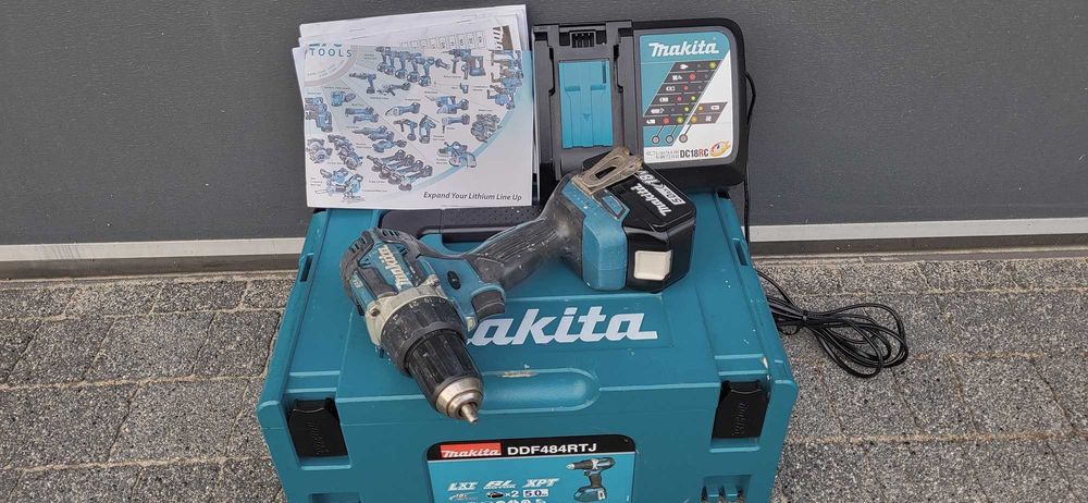 Wkrętarka Makita DDF484Z Wiertarka Zestaw Oryginał !! Super stan!!