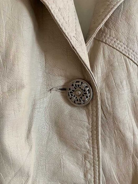 Linda jaqueta vintage de pele genuina