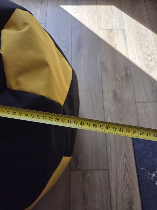 PUFA siedzisko Piłka 250L Czarno-Żółta GIGANT