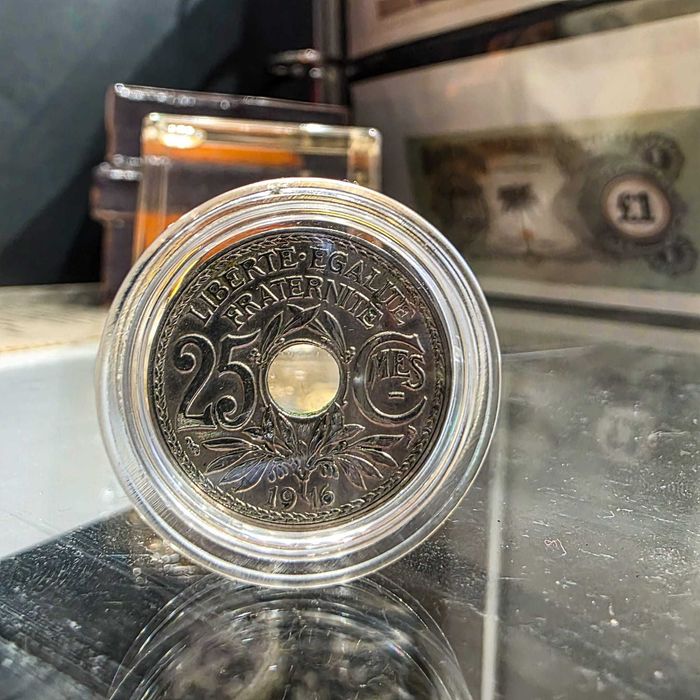 Moeda França 25 Centimes 1916 – Estado Superior – III República