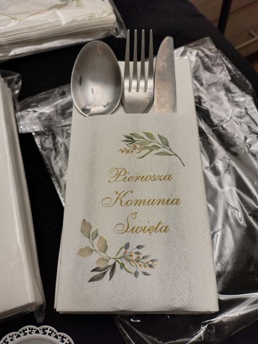 Etui na sztuce, serwetki,balony, Komunia