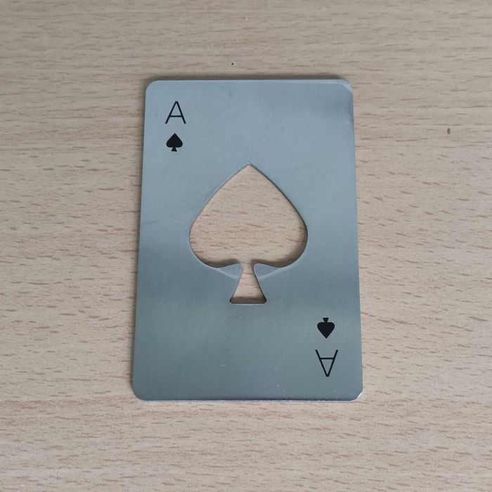 Abre Caricas Rolha Carta Ás Metal Robusto