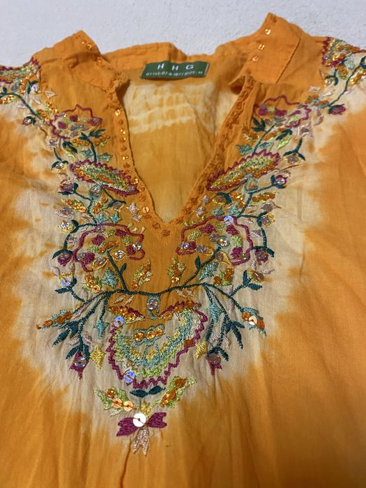 Накидка парео рубашкою на море льон розмір М