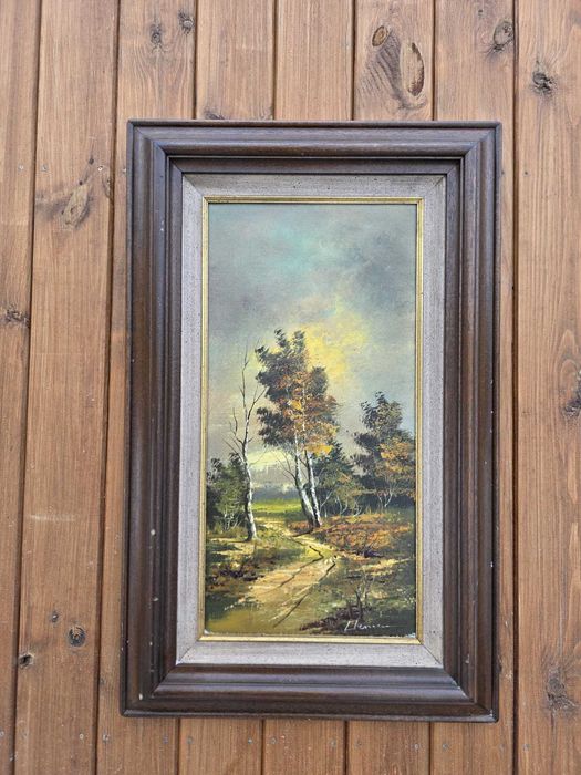 Obraz z drzewami, w drewnianej ramie #2423 Stylowy Węgrów