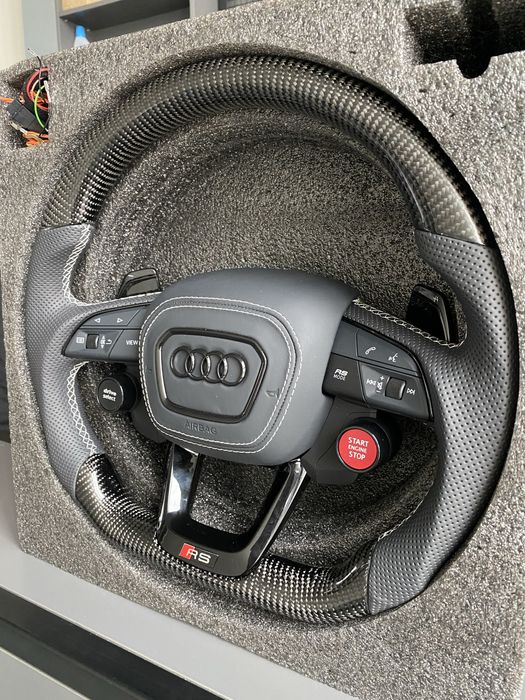 Спортивне кермо Audi RS5 / RSQ7 / RSQ8 Підігрів керма Карбон