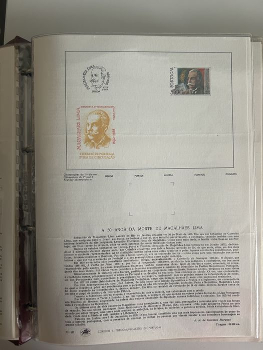 Coleçao de envelopes com selos