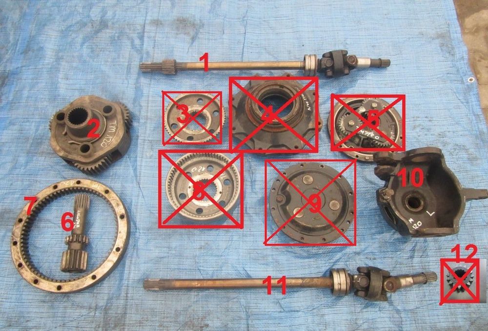 Półoś przednia lewa prawa New Holland TM120 TM130 8160 8260 Case MXM120 MXM130