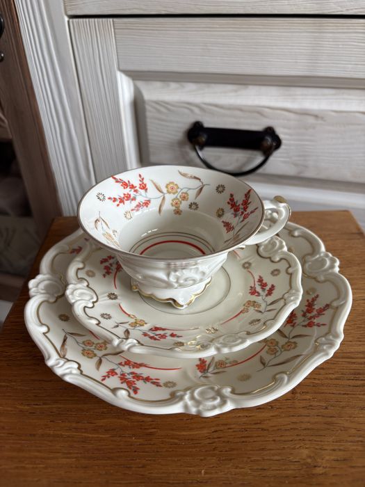 Filiżanka spodek trio porcelana Weimar