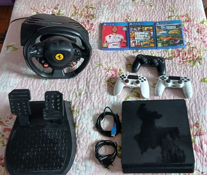 Ps4,volante,jogos e comandos