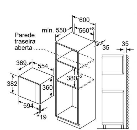Microondas de Encastre BOSH BEL554MS0 - NOVO, C/Garantia 3 anos