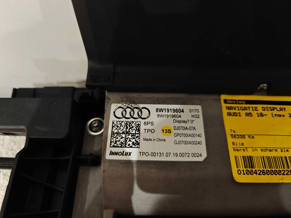 Ekran Radio Wyświetlacz Audi A5 F5 Oryginał EUROPA