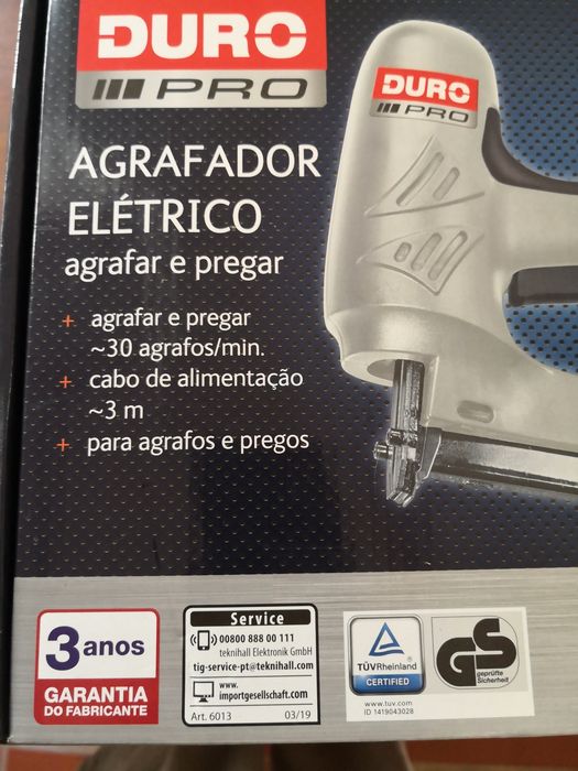 agrafador elétrico Duro PRO + 6caixas de agrafos e pregos