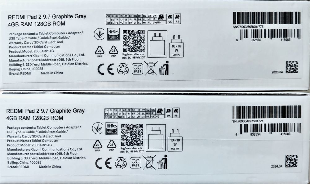 Нові планшети Xiaomi Redmi Pad 2 9.7 Wi-Fi 4+128 Graphite Gray