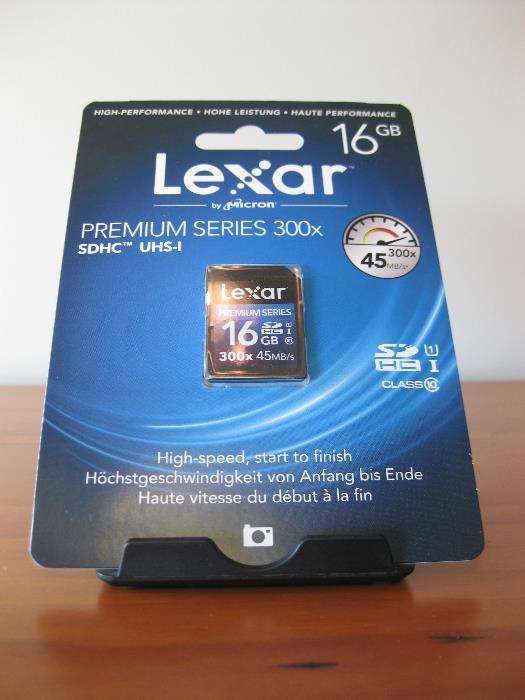 Cartão Memória Lexar ® SDHC 16GB Platinum II UHS-I 300x Classe 10-NOVO