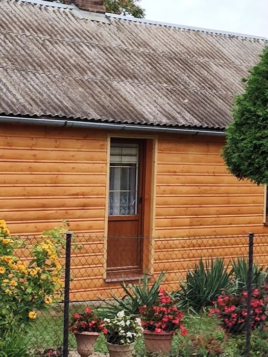 Deska świerkowa pół bal z wałkiem