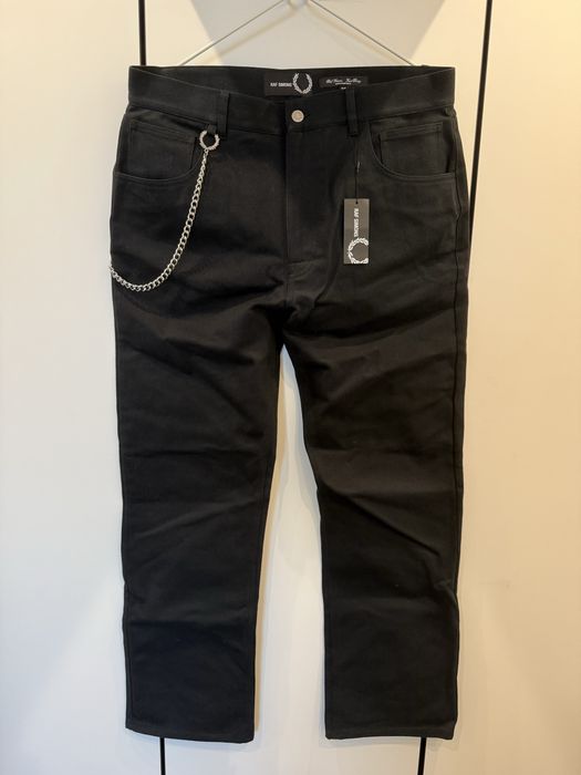 Брюки fred perry x raf simons chain detail twill trousers