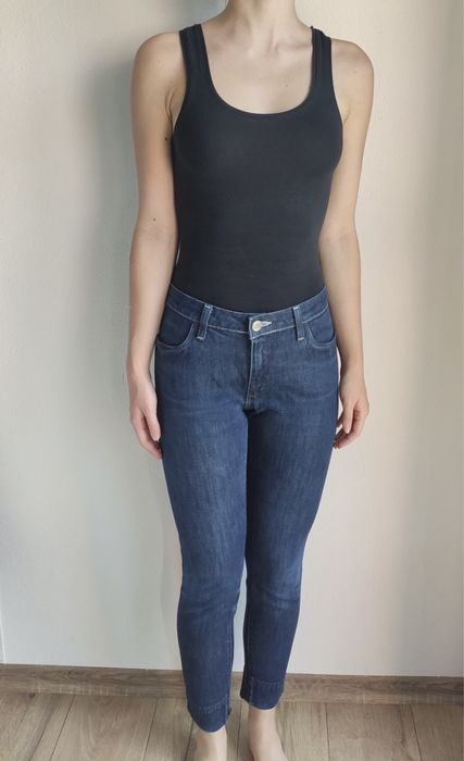 Markowe jeansy Lee z niskim/średnim stanem