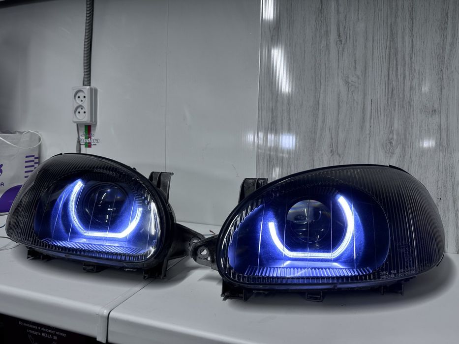 Линзы фари стопы ланос тюнинг ланос установка линз Led фары на ланос