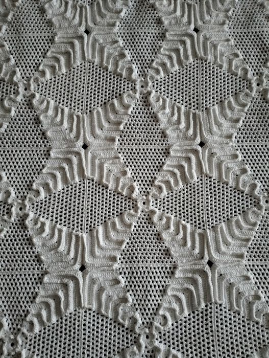 Colcha em crochet anos 70