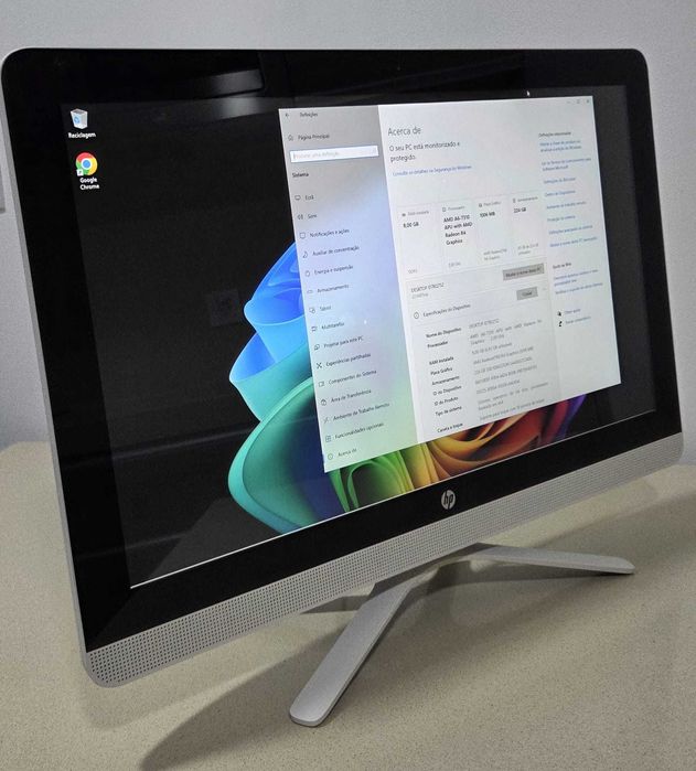 Computador HP tudo em 1, touchscreen de 22 polegadas