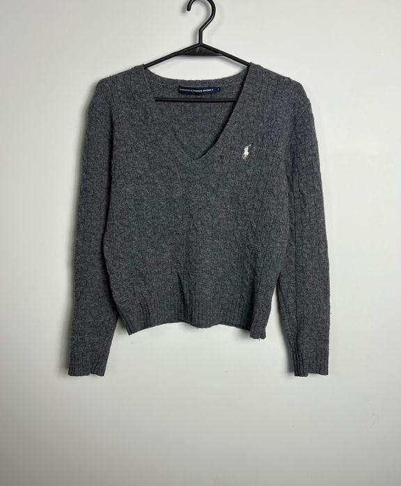 Warkocz Sweter Ralph Lauren 100% Lambs Wool