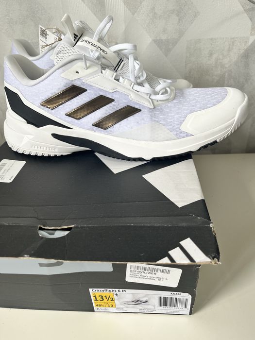 Волейбольні/зальні кросівки Adidas Crazyflight 6 білі, 48, US13,5