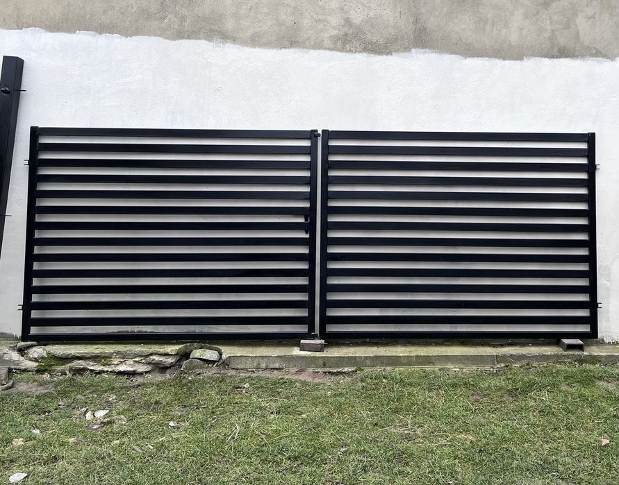 Brama wjazdowa z furtką 200x150cm plus słupki