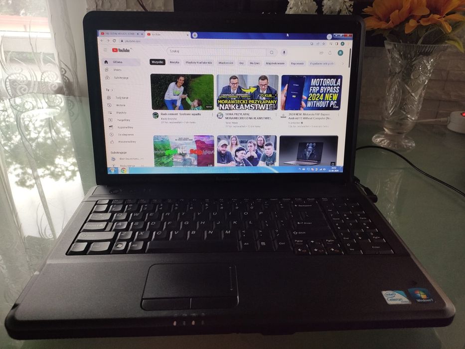 Sprawny Laptop do Internetu i YouTube Lenovo G550 NOWY Dysk SSD 120GB