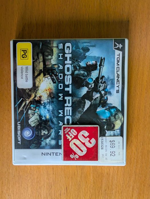 Tom Clancy's Ghost Recon Shadow Wars Nintendo 3DS - pudełko jest australijskie, gra europejska