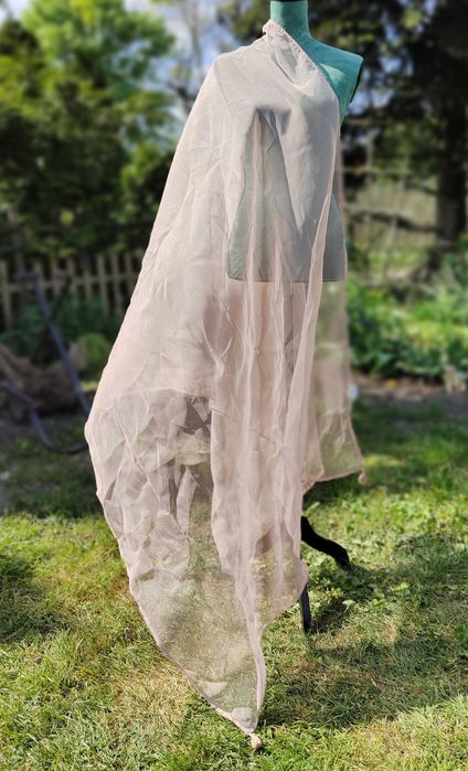 Duża ozdobna chusta szal stole róż organza etola orient boho etno