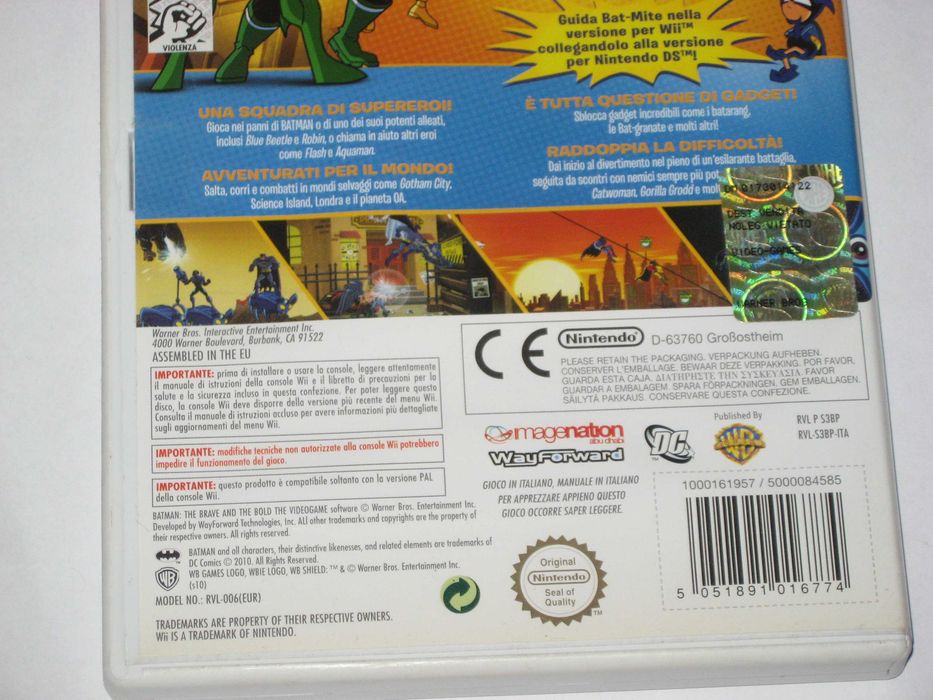 Batman The Brave and The Bold The Videogame Nintendo Wii BDB!