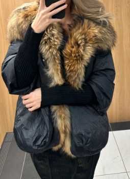Kurtka z futrem naturalnym lis