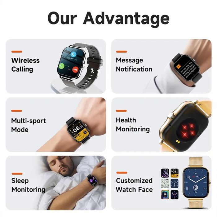 Smartwatch beż czarny albo szary.