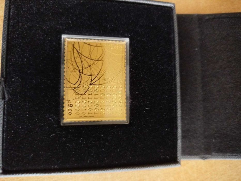 CRYPTOSTAMP Selo CTT em Ouro c/estojo