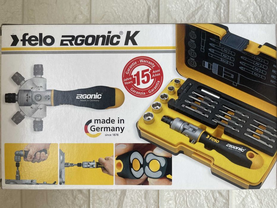 Набири головок і біт з тримачем біт і ручкою FELO ERGONIC