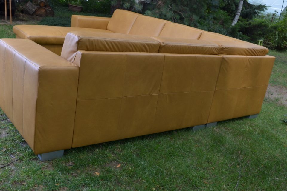Narożnik rogówka 100% skóra naturalna Nowy duży