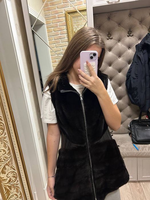 Жилетка норкова Blackglama + крокодил