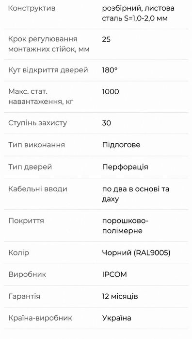 Серверна шафа напольна С-18 (60х92.8х60см)