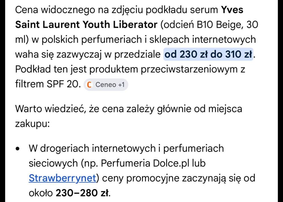 YSL podkład Beige 10 30 ml.nowy