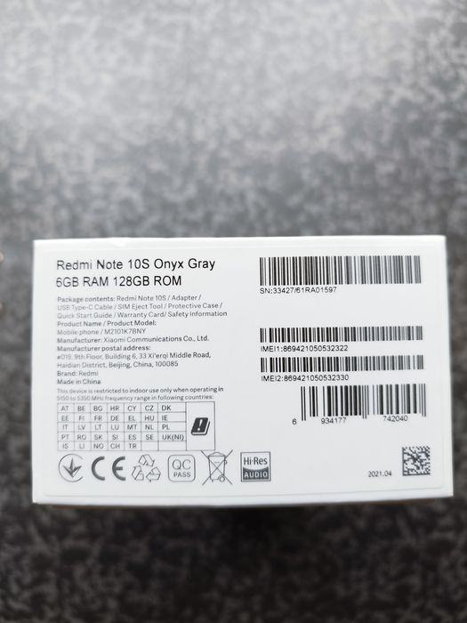 Telemóvel Xiaomi Redmi note 10S