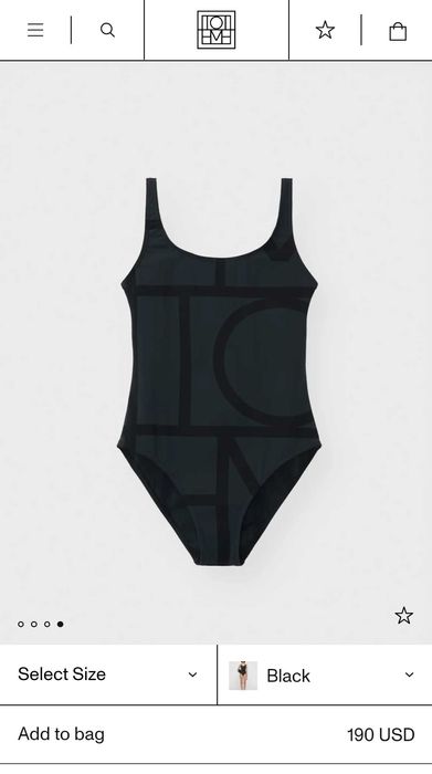 Купальник Toteme Positano monogram