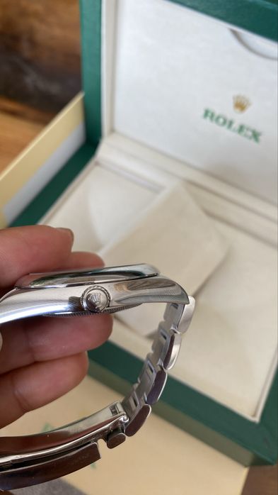 Relogio Oyster Perpetual Rosa – Novo | Aço Inoxidável | Completo