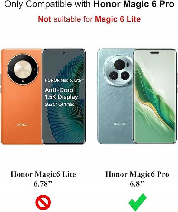 Etui Case Pokrowiec Obudowa Plecki Honor Magic 6 Pro Czarne