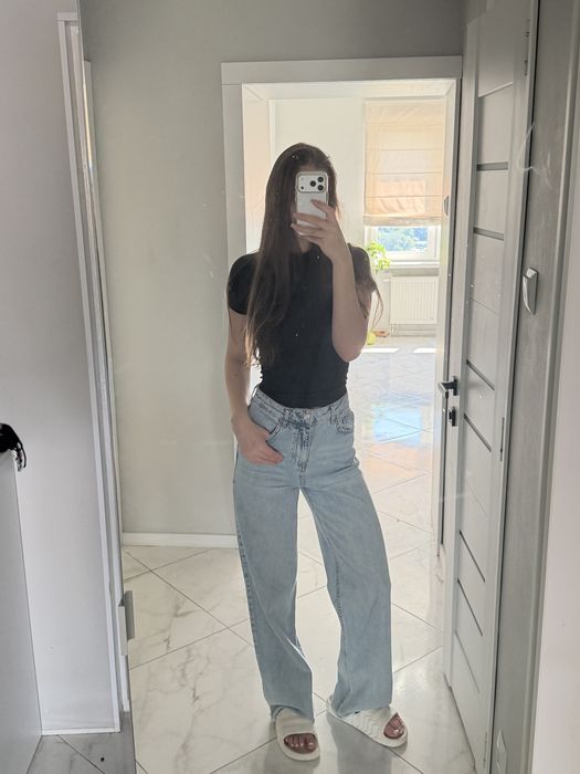 Джинси блакитні широкі wide leg